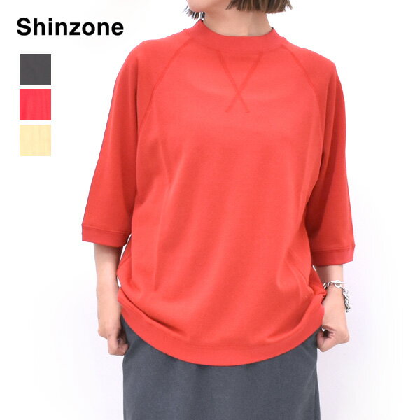 Rakuten - ＼最大2000円OFFクーポン!スーパーSALE!6/11(木)01:59まで／【26Summer】THE SHINZONE シンゾーン SHEER HALF SLEEVES SWEATSHIRT シアー 半袖スウェットシャツ 25MMSCU08【チャコールグレー/レッド/ライトイエロー】【送料無料】