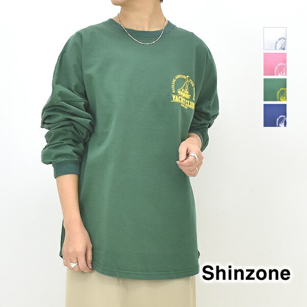 THE SHINZONE シンゾーン "YACHT CLUB LONG TEE" ロゴプリントロンT 24MMSCU09 レディース