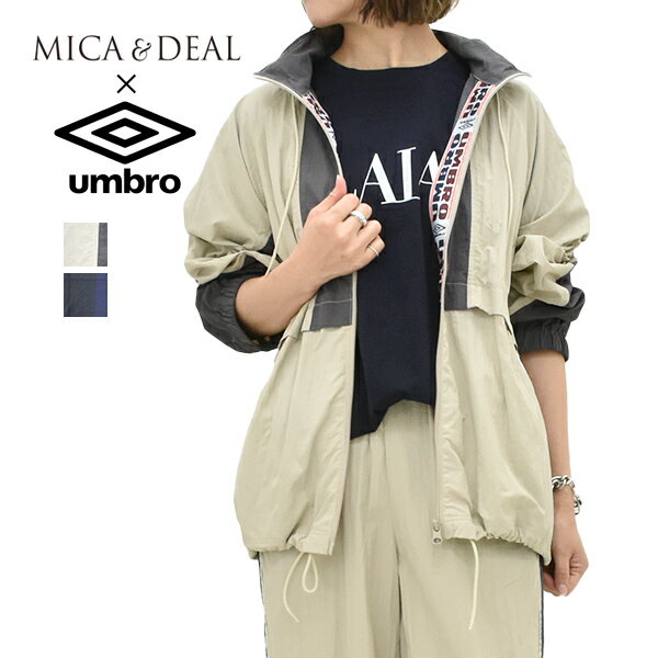 Rakuten - MICA&DEAL×UMBRO マイカアンドディール×アンブロ コラボバイカラーブルゾン 0126306110 レディース【ベージュ/ブラック】【送料無料】