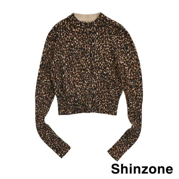 【2025AW HOLIDAY COLLECTION】THE SHINZONE シンゾーン LEOPARD LONG RIB KNIT CARDIGAN レオパード ロング リブ ニット カーディガン 25AMSNI14 レディース【レオパード】【送料無料】