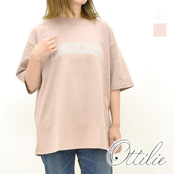 ottilie オティーリエ プリントTシャツ "ENDLESS" OTL-000-241217 レディース