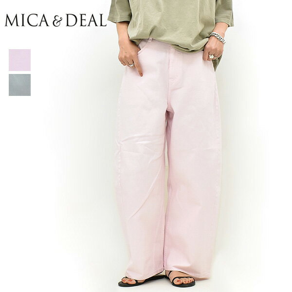 Rakuten - ＼最大2000円OFFクーポン!スーパーSALE!6/11(木)01:59まで／MICA&DEAL マイカアンドディール ツイストカラーデニムパンツ 0126203121 レディース【ライトピンク/グレー】【送料無料】