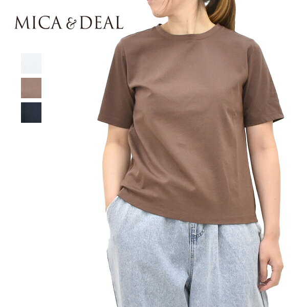 ＼最大2000円OFFクーポン!スーパーSALE!6/11(木)01:59まで／MICA&DEAL マイカアンドディール エンブロイダリーTシャツ ハーフスリーブ 0126109048 レディース