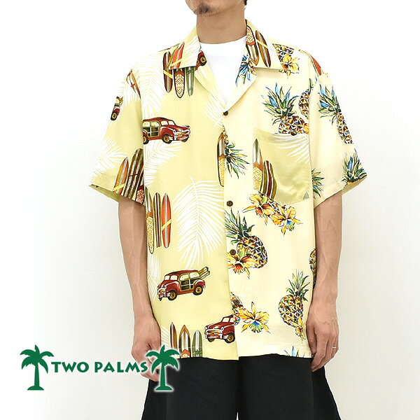 TWO PALMS トゥーパームス アロハシャツ クレイジーパターン Golden Pineapple×Woody 501R-CRZ-4-4S