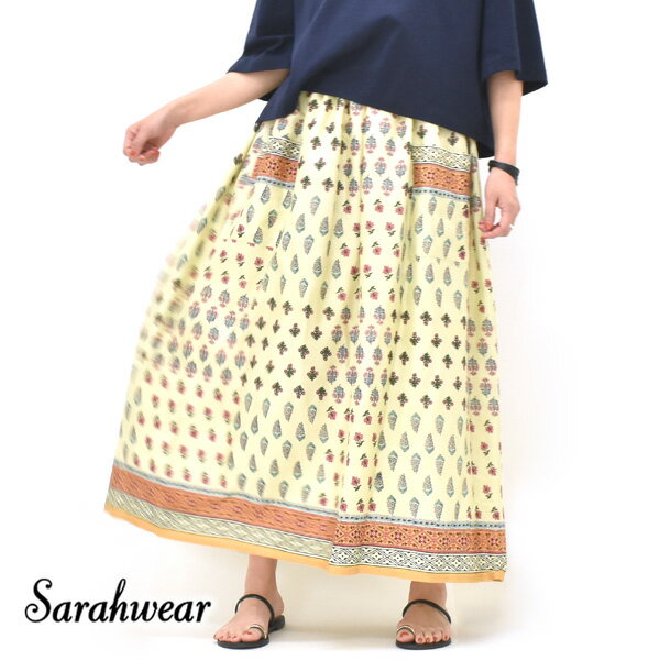 Rakuten - ＼最大2000円OFFクーポン!スーパーSALE!6/11(木)01:59まで／Sarah Wear サラウェア インディアンプリントスカート 