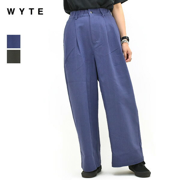WYTE ワイト シャンブレーデニムタックワイドパンツ W-15061 レディース