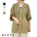 【セール/20%OFF】ACUTA アクータ コーマボイルロッキーバルカラーレスブラウス 10093880 レディース【ブラック/ライトグレー/ホワイト/ベージ...