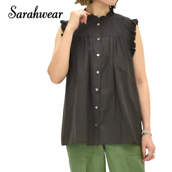 Rakuten - ＼最大2000円OFFクーポン!スーパーSALE!6/11(木)01:59まで／Sarah Wear サラウェア コットンシルクローンギンガムチェックノースリーブブラウス C53096 レディース【ブラウン×ネイビーチェック】【送料無料】