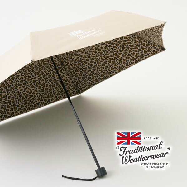 【25SS】TRADITIONAL WEATHERWEAR トラディショナルウェザーウェア LIGHT WEIGHT UMBRELLA "ベージュ×レオパード" ライト ウェイト アンブレラ A251SLGGO0335 晴雨兼用傘 日傘【送料無料】のサムネイル