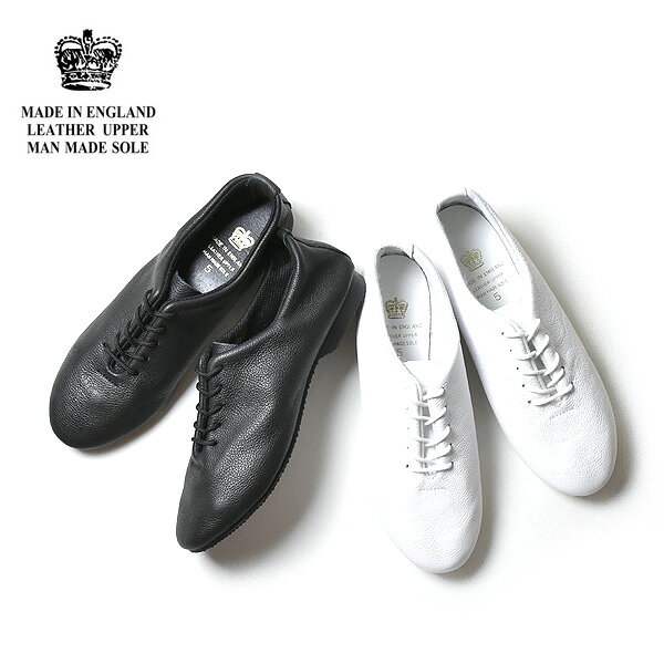 CROWN クラウン "DANCE JAZZ" ダンスジャズ レザー レースアップ フラットシューズ レディース