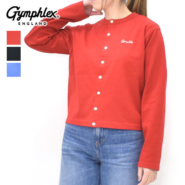 ＼最大2000円OFFクーポン!スーパーSALE!6/11(木)01:59まで／Gymphlex ジムフレックス ショートクルーネックカーディガン GY-C0367SCT レディース