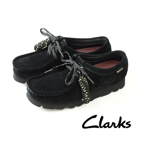 Clarks クラークス Wallabee GTX ワラビー ゴアテックス レディース 26169024 ブラック スウェード