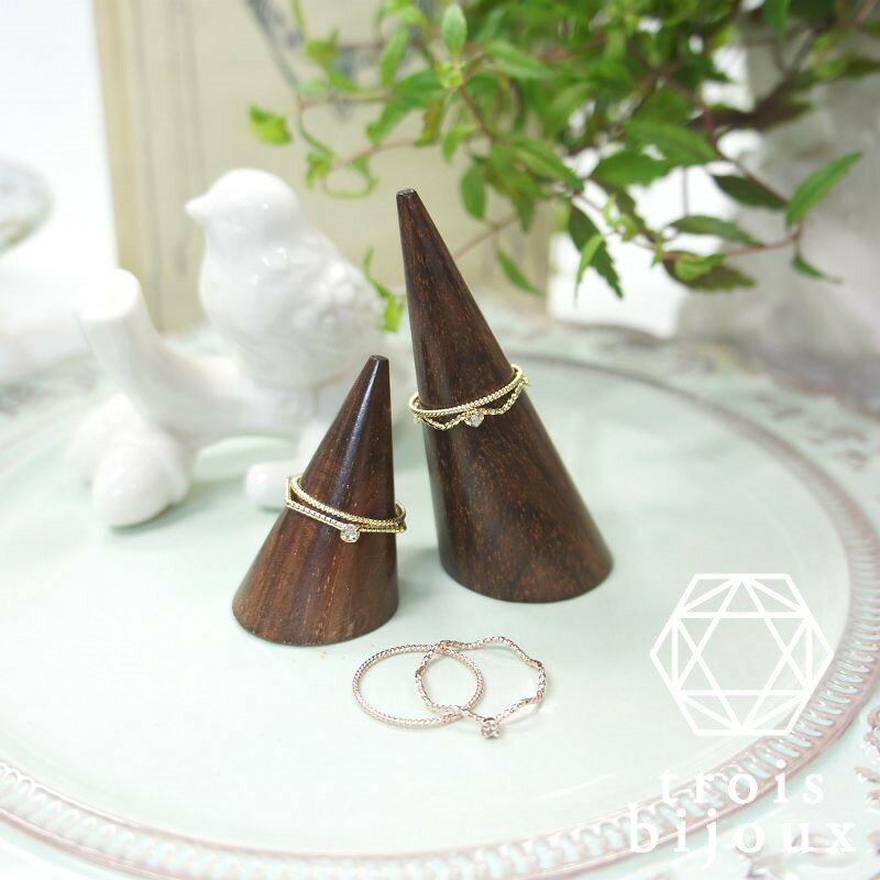 18Kコーティング 2連リング2本セット シンプル 極細 ジルコニア付 指輪【送料無料】#11ゴールド/ピンクゴールド 30代 40代 おしゃれ シンプル 高見...