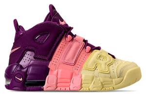 ナイキ ボーイズ/キッズ/レディース スニーカー Nike Air More Uptempo SE モア アップテンポ Citron/Pink/Bright Purple/Night Grape