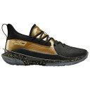 アンダーアーマー メンズ カリー7 Under Armour Curry 7 バッシュ Black/Metallic Gold/White
