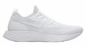 ナイキ メンズ ランニングシューズ Nike Epic React Flyknit エピック リアクト フライニット スニーカー White/White/Pure Platinum