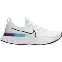 ナイキ メンズ シューズ Nike React Infinity Run Flyknit ランニングシューズ White/Black/Vapor Green/O...
