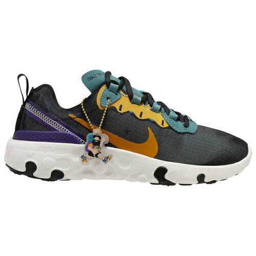 ナイキ キッズ スニーカー Nike Renew Element 55 ランニングシューズ Black/Pollen Rise/Mineral Teal