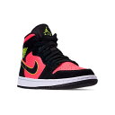 W[_ fB[X Air Jordan 1 Mid SE (W) obV Xj[J[ Black/Volight/Hot Punch/White