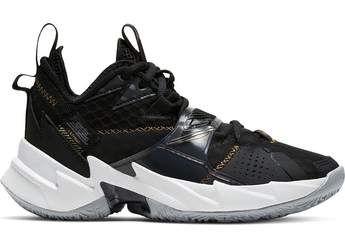 ジョーダン キッズ ホワイノットゼロ3 Jordan Why Not Zer0.3 GS "The Family" バッシュ Black/Metallic Gold/White