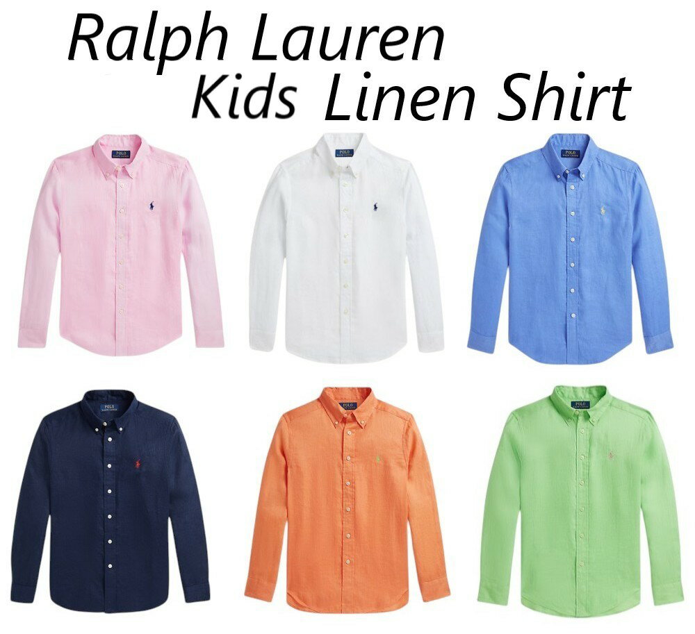 ラルフローレン ボーイズ8-20 ガールズ7-16 キッズ Polo Ralph Lauren Linen Shirt リネンシャツ おしゃれ 長袖