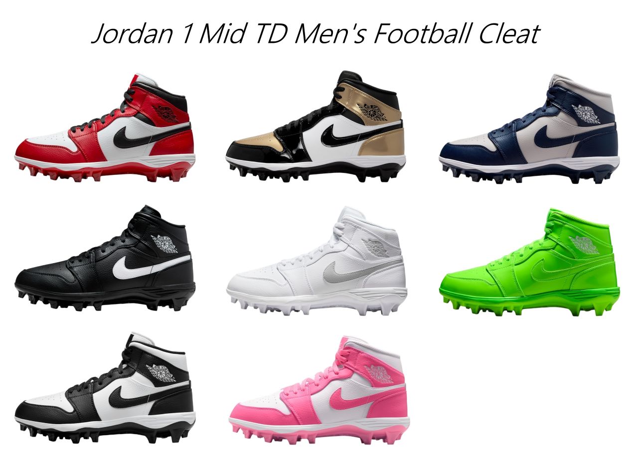 【商品名】 Jordan 1 Mid TD ナイキ ジョーダン1ミッド アメフト スパイク 【モデル】 Chicago　FJ6805-106 Panda　FJ6805-100 Black/White　FJ6805-001 Gold/White/Black　FJ6805-701 White/Grey Fog　FJ6805-101 College Navy　FJ6805-004 Electric Green　FJ6805-300 Digital Pink/White　FJ6805-600 【サイズ】 25.0cm　M7.0 25.5cm　M7.5 26.0cm　M8.0 26.5cm　M8.5 27.0cm　M9.0 27.5cm　M9.5 28.0cm　M10.0 28.5cm　M10.5 29.0cm　M11.0 29.5cm　M11.5 30.0cm　M12.0 31.0cm　M13.0 【お届け予定】 ■お客様のお手元におよそ3週間～1ヶ月をお届けの目安としております。 ■USA販売元よりアメリカ内での弊社倉庫へ一度集めてから日本へ輸出します。 ■日本内弊社事務所にて検品してからお客様へ発送します。 ■USA販売元より在庫確認はしておりますが、購入時に完売している場合もございます。その場合は手配可能な他サイズ/カラー/類似商品をご提案させて頂きます。 ■ご予約販売の性質上、コンビニ・銀行振込等の決済は入金確認後の買い付けになりますのでお届け予定が遅くなる可能性があります。 ■高額レア商品の発送後受け取り拒否多発のため、35,000円以上のご注文は代引き支払いは受け付けておりません。