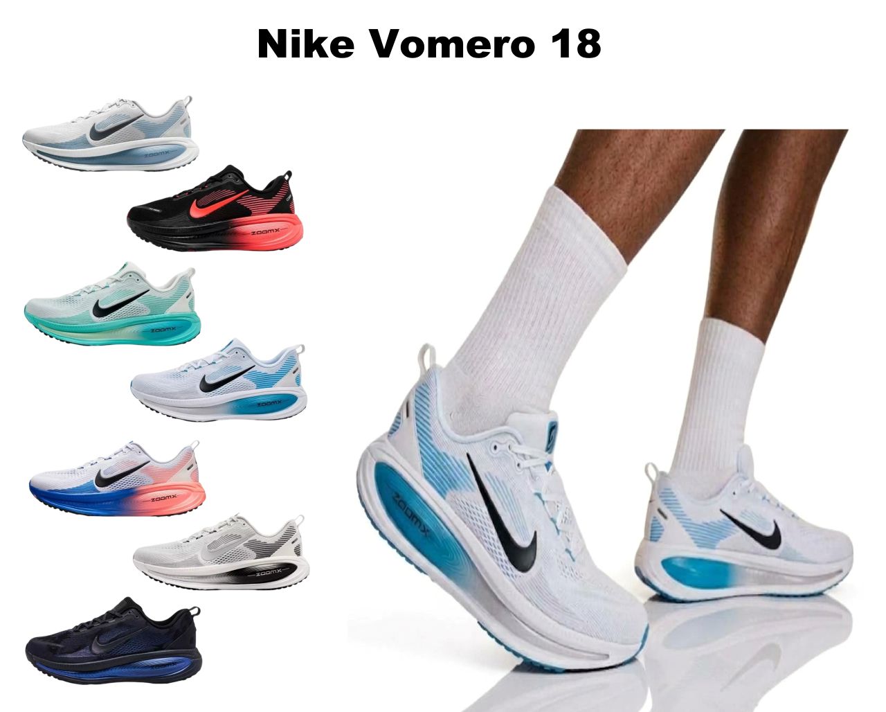 【商品名】 Nike Men's Vomero 18 ナイキ メンズ ボメロ 18 【カラー】 Off White/Work Blue　HM6803-015　オフホワイト/ブルー Black/Bright Crimson　HM6803-019　ブラック/ブライトクリムゾン Dusty Cactus/Geode Teal　HM6803-103　ダスティーカクタス/ジオードティール White/Blue Hero　HM6803-109　ホワイト/ブルー White/Racer Blue/Atomic Pink　HM6803-114　ホワイト/レーサーブルー/オートマティックピンク Summit White/Black　II7189-100　ホワイト/　ブラック Gridiron/Black/Multi　IQ0459-001　グリダイアン/ブラック/マルチ 【サイズ】 25.5cm　M7.5 26.0cm　M8.0 26.5cm　M8.5 27.0cm　M9.0 27.5cm　M9.5 28.0cm　M10.0 28.5cm　M10.5 29.0cm　M11.0 29.5cm　M11.5 30.0cm　M12.0 ナイキ メンズのボメロ 18 はこちら ナイキ メンズのボメロ 18 SEはこちら ナイキ メンズのボメロ プラス はこちら ナイキ メンズのボメロ プラス SE はこちら