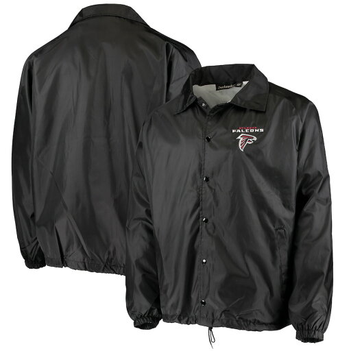 メンズ ジャケット "Atlanta Falcons" Coaches Classic Raglan Full-Snap Windbreaker Jacket - Black メンズ ジャケット "Atlanta Falcons" Coaches Classic Raglan Full-Snap Windbreaker Jacket - Black