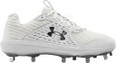 アンダーアーマー メンズ ベースボールシューズ Under Armour Yard Metal Baseball Shoes 野球 スパイク WHITE/SILVER