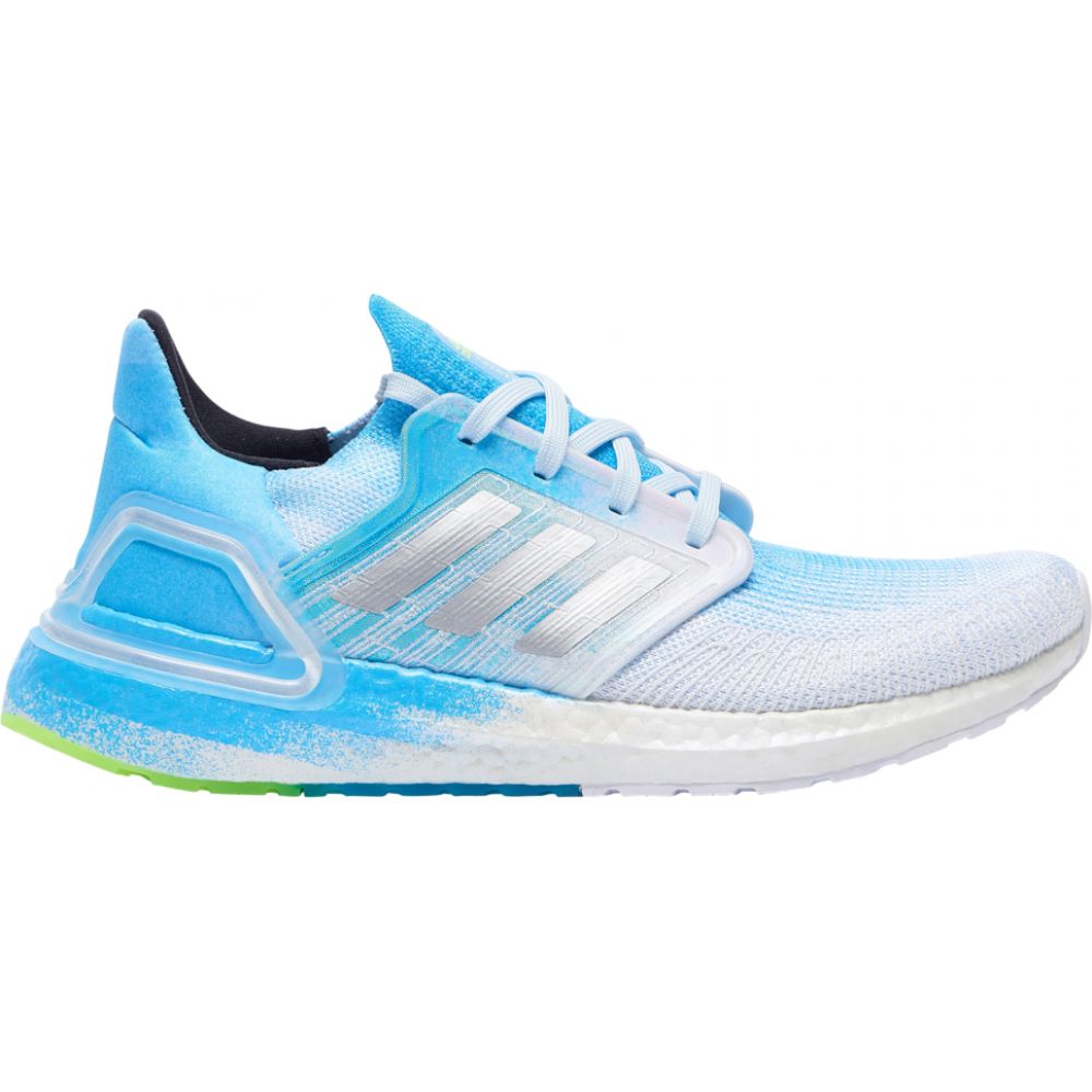 アディダス メンズ ウルトラブースト adidas Ultraboost 20 ランニングシューズ Footwear White/Silver Metallic/Signal Cyan