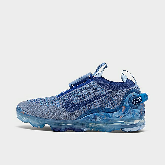 楽天trois　HOMMEナイキ キッズ/レディース Nike Air VaporMax 2020 Flyknit GS ランニングシューズ Stone Blue/Deep Royal Blue/Racer Blue