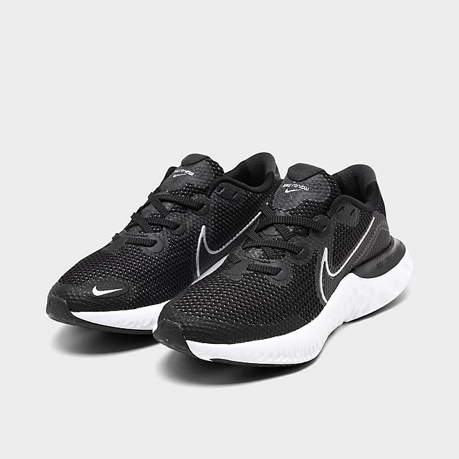 ナイキ キッズ/レディース Nike Renew Run GS ランニングシューズ Black/White/Wolf Grey/Metallic Silver
