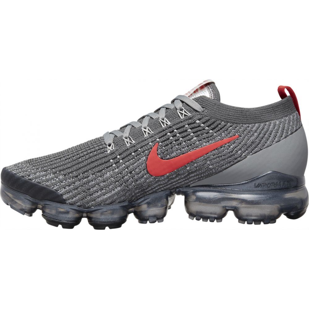 ナイキ メンズ ヴェイパーマックス Nike Air Vapormax Flyknit 3 スニーカー Iron Grey/Track Red/Particle Grey