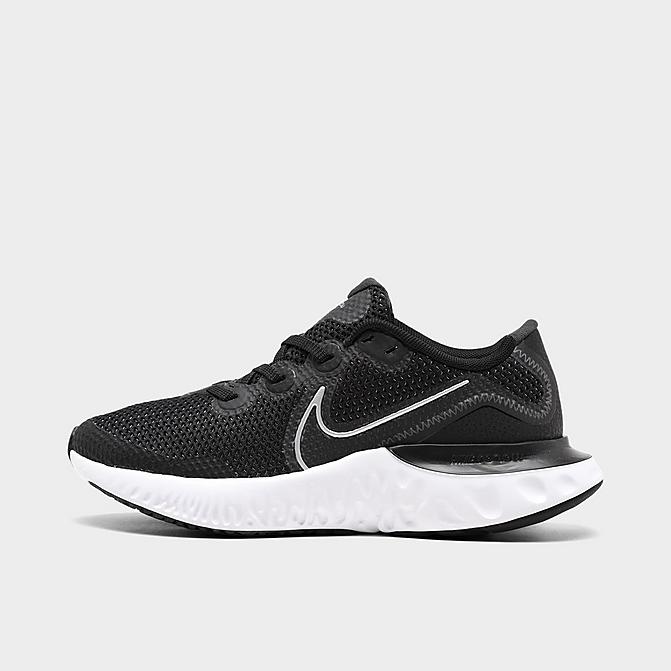 ナイキ キッズ/レディース Nike Renew Run GS ランニングシューズ Black/White/Wolf Grey/Metallic Silver