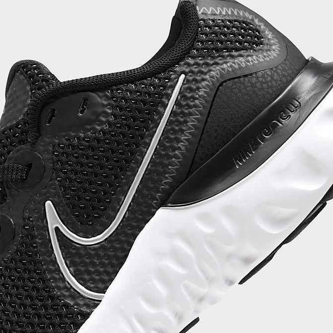 ナイキ キッズ/レディース Nike Renew Run GS ランニングシューズ Black/White/Wolf Grey/Metallic Silver