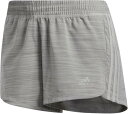 アディダス レディース ショーツ adidas Pacer 3Stripe Heather Woven Shorts フィットネス ショートパンツ GREY HEATHER