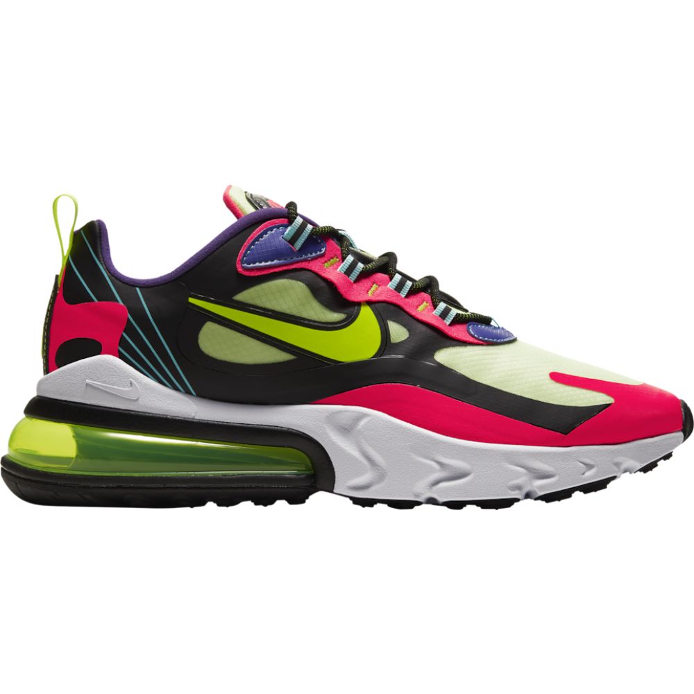 ナイキ メンズ エアマックス270 Nike Air Max 270 React スニーカー Black/Volt/Laser Crimson/Hyper Grape