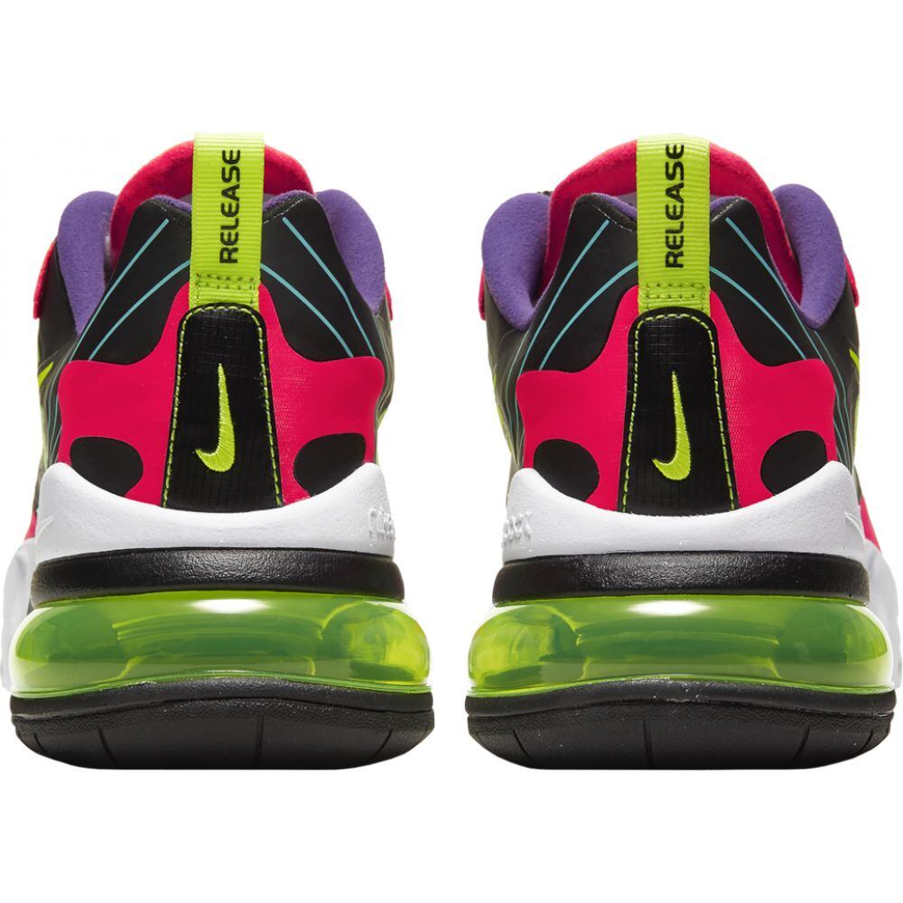 ナイキ メンズ エアマックス270 Nike Air Max 270 React スニーカー Black/Volt/Laser Crimson/Hyper Grape