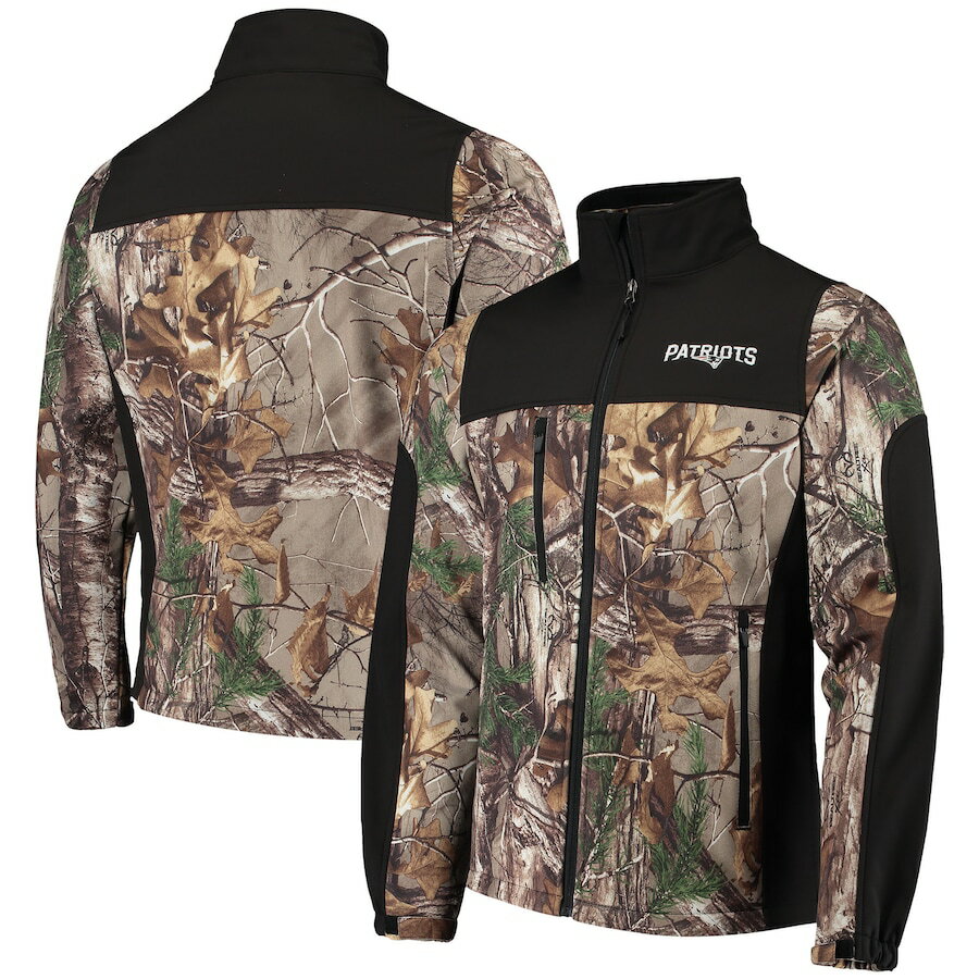 メンズ ジャケット "New England Patriots" Hunter Softshell Full-Zip Jacket - Realtree Camo/Black