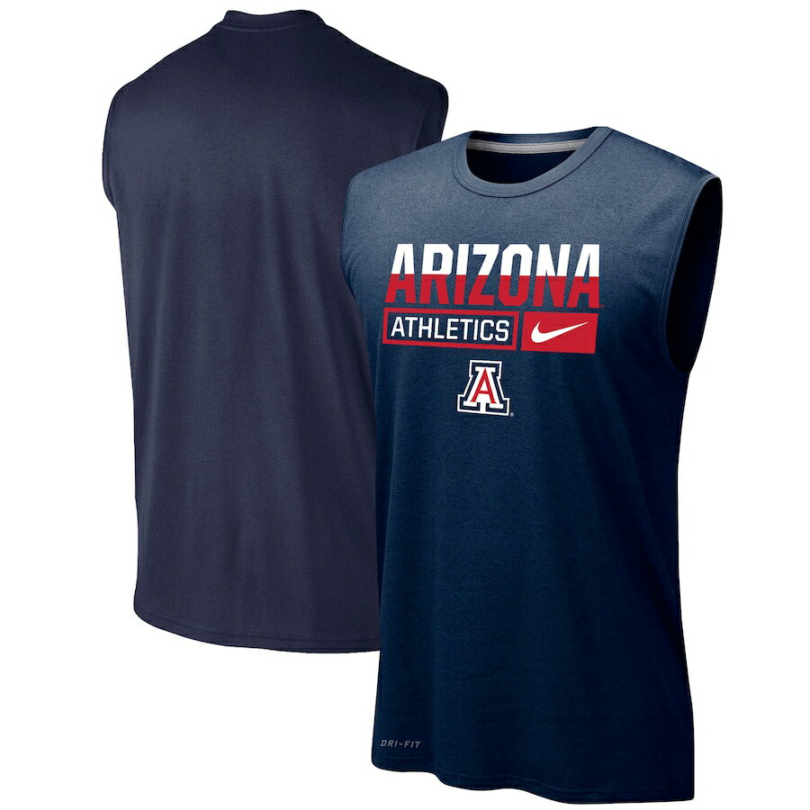 メンズ タンクトップ "Arizona Wildcats" Nike Wordmark Drop Legend Performance Tank Top - Navy