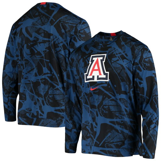 メンズ Tシャツ 長袖 ロンT "Arizona Wildcats" Nike Basketball Spotlight Performance Long Sleeve T-Shirt - Navy メンズ Tシャツ 長袖 ロンT "Arizona Wildcats" Nike Basketball Spotlight Performance Long Sleeve T-Shirt - Navy