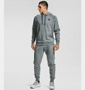 A_[A[}[ Y Under Armour UA Rival Fleece Hoodie p[J[ t[fB[ Pitch Gray Light Heather / Onyx White