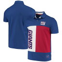 トミーヒルフィガー メンズ ポロシャツ "New York Giants" Tommy Hilfiger Color Block Polo - Royal/Red