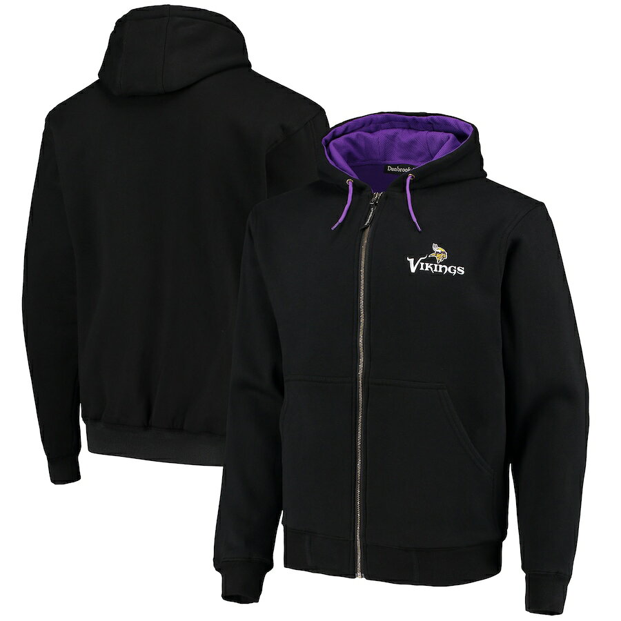 メンズ パーカー "Minnesota Vikings" Craftsman Thermal Lined Full-Zip Hoodie - Black