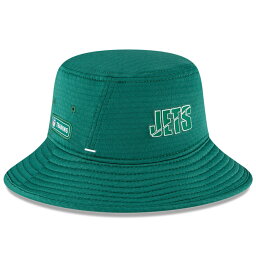 ニューエラ メンズ ハット "New York Jets" New Era 2020 NFL Summer Sideline Official Bucket Hat - Green
