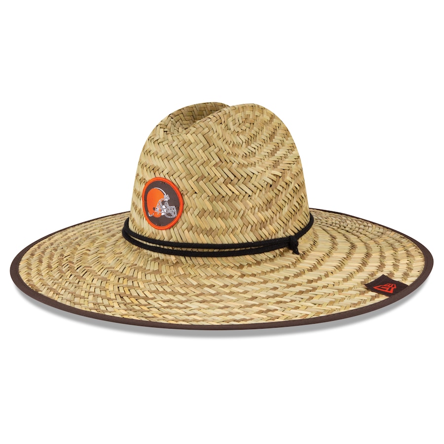 ニューエラ メンズ ストローハット Cleveland Browns New Era 2020 NFL Summer Sideline Official Straw Hat - Natural