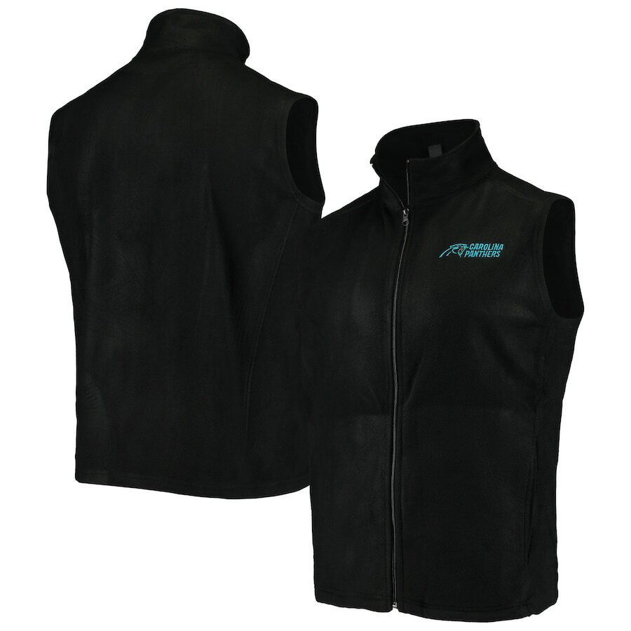 メンズ ベスト "Carolina Panthers" Houston Fleece Full-Zip Vest - Black