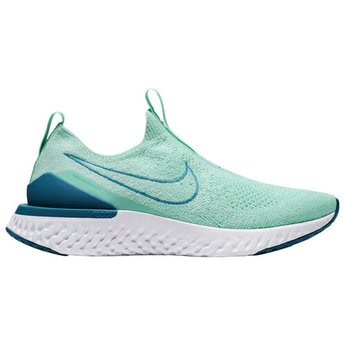 ナイキ キッズ スニーカー Nike Epic Phantom React Flyknit ランニングシューズ Hyper Turq/White/Green Abyss