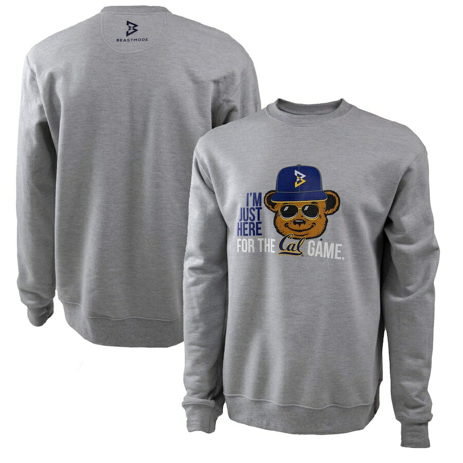 メンズ スウェットシャツ "Cal Bears" Beast Mode ''I'm Just Here'' Pullover Sweatshirt - Heather Gray