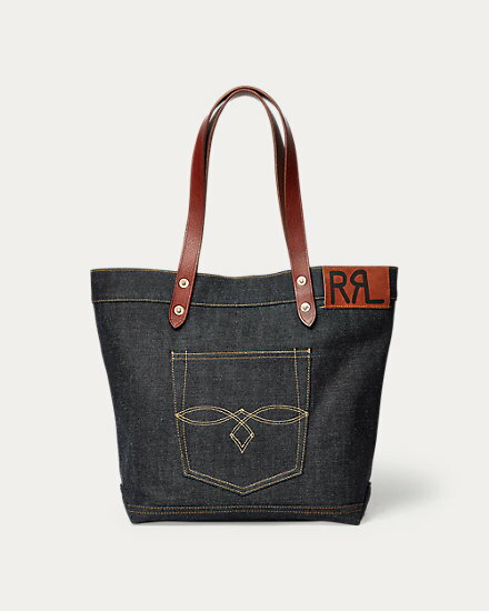 ダブルアールエル ラルフローレン レディース rrl バッグ 鞄 トートバッグ デニム RRL Ralph Lauren Denim Tote Bag